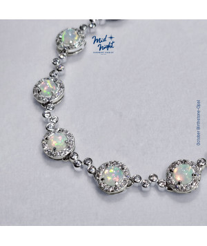October Birthstone-Opal Bubble Bracelet